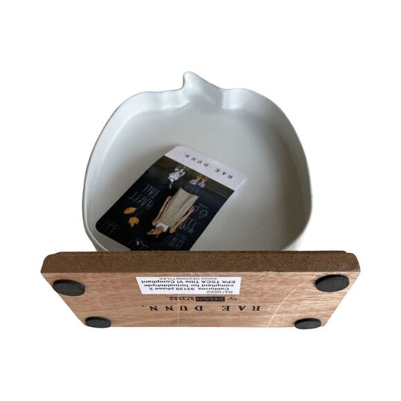 Rae Dunn Ivory Freestanding Grateful Metal Pumpkin Wood Base Sign NWT - Picture 4 of 4